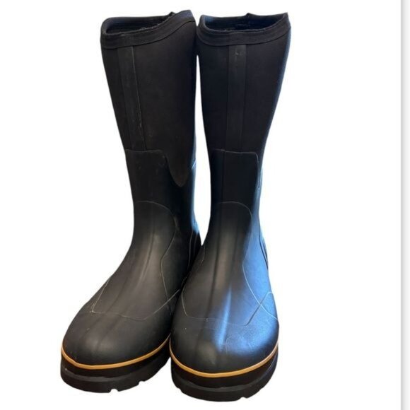 Carhartt Mens Waterproof Insulated Work Boots Size 14 Black Rubber & Neoprene - Picture 2 of 14